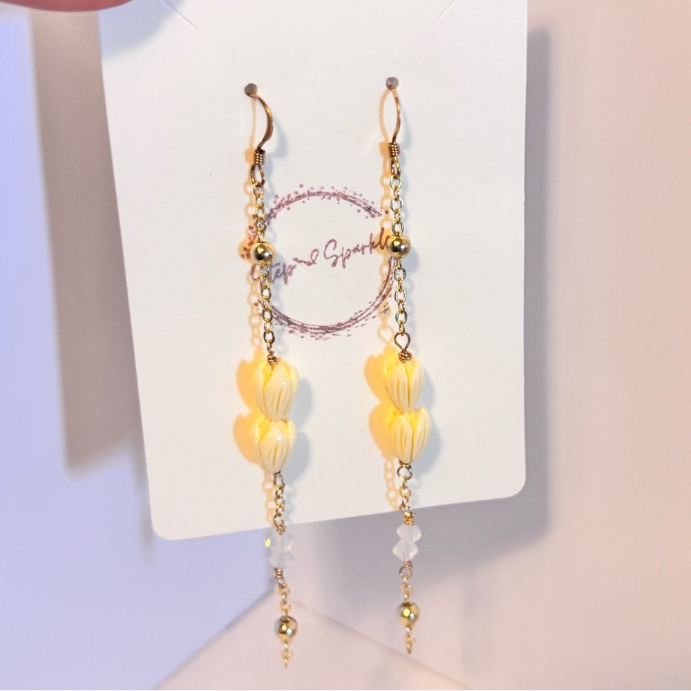 Pikake (Jasmine) & Crystal Earrings